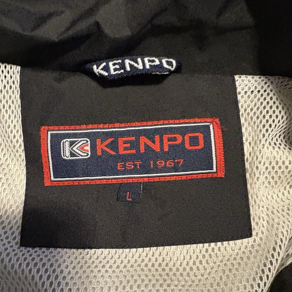 Kenpo Jacket Mens L Black Beige Windbreaker Full Zip Lightweight Vintage 1967 - Picture 6 of 14